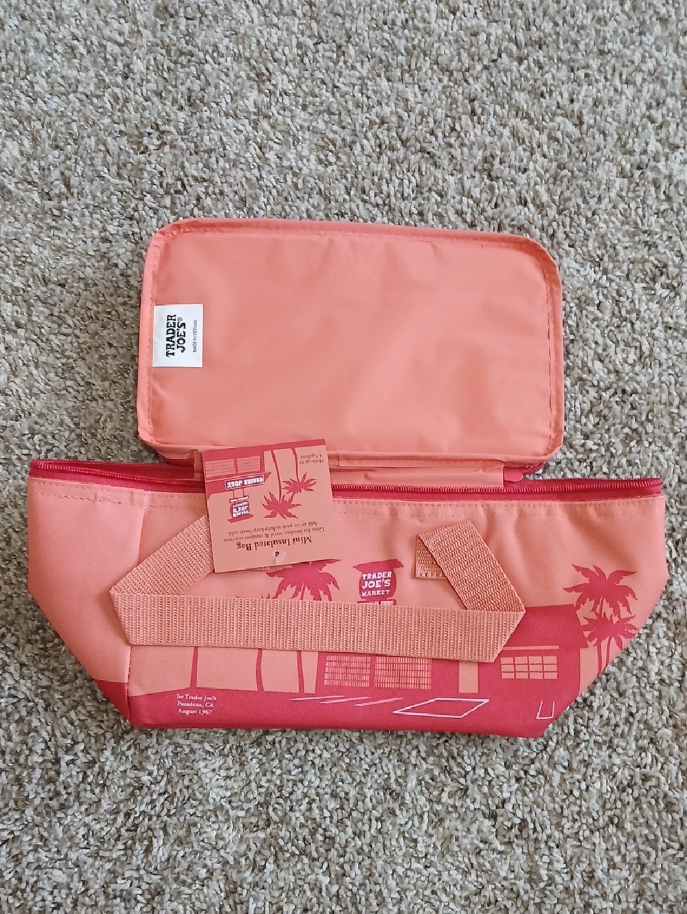Trader Joe's Coral Tropical Insulated Cooler